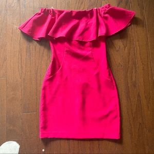 Pink Shoulder Less Dress Size 0